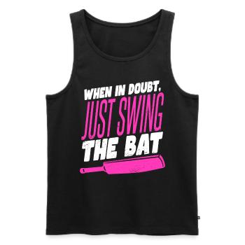 Lustige Cricket-Sprüche für Frauen - Männer Premium Bio Tank Top - Schwarz - Vorne - AI Model Male 178 light (178cm)