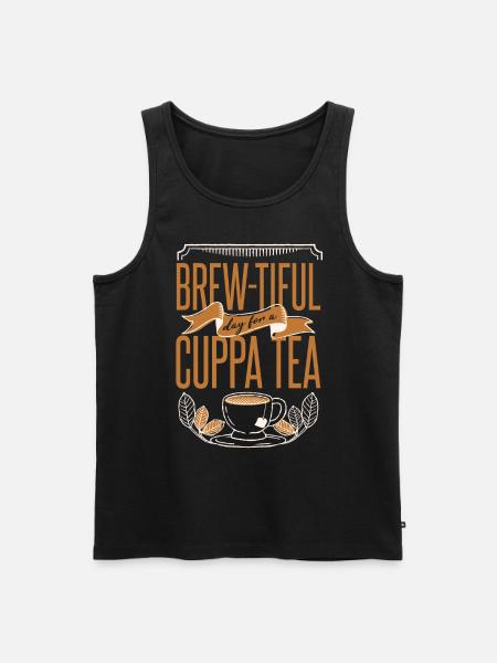 Funny Tea Pun - Men's Premium Organic Tank Top - black