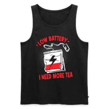 I need more tea | Teabag | Funny Tea Infusion - Men's Premium Organic Tank Top - black - Front - AI Model Male 178 light (178cm)