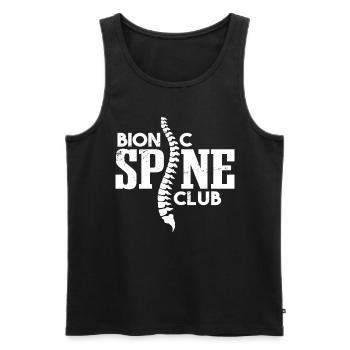 Binoic Spine Club - Männer Premium Bio Tank Top - Schwarz - Vorne - Michal (187cm)