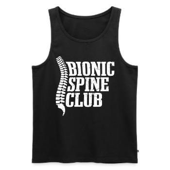 Binoic Spine Club | Spinal Fusion | Back Surgery - Men's Premium Organic Tank Top - black - Front - Michal (187cm)