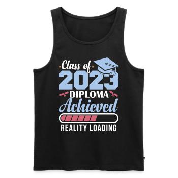 Class Of 2023 Diploma Achieved - Men's Premium Organic Tank Top - black - Front - AI Model Male 178 light (178cm)