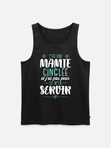 J'ai Une Mamie Cinglée - Débardeur bio Premium Homme - noir
