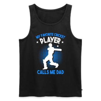 My favorite cricket player calls me dad - Men's Premium Organic Tank Top - black - Front - AI Model Male 178 light (178cm)
