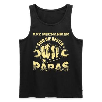 KFZ Mechaniker Sind Die Besten Papas - Männer Premium Bio Tank Top - Schwarz - Vorne - Michal (187cm)