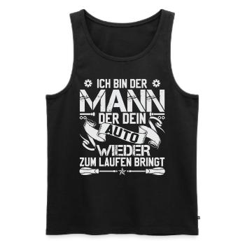 Automechaniker Sprüche KFZ Mechaniker - Männer Premium Bio Tank Top - Schwarz - Vorne - Michal (187cm)