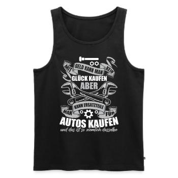Auto Tuning Garage KFZ Mechatroniker - Männer Premium Bio Tank Top - Schwarz - Vorne - AI Model Male 178 light (178cm)