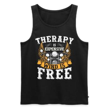 Motorcycle Rider Biker - Men's Premium Organic Tank Top - black - Front - AI Model Male 178 light (178cm)