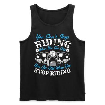 Motorcyclist Motorbike Biker Motorcycle - Men's Premium Organic Tank Top - black - Front - AI Model Male 178 light (178cm)