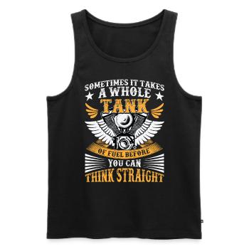 Motorcycle Lover Rider Bike Biker - Men's Premium Organic Tank Top - black - Front - AI Model Male 178 light (178cm)