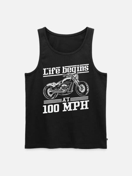 Lustiges Motorrad - Männer Premium Bio Tank Top - Schwarz