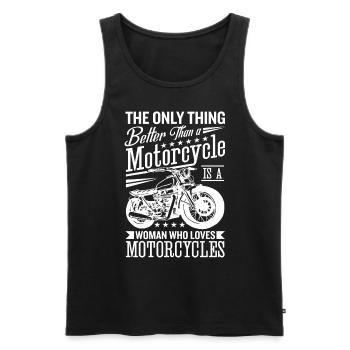 Men Motorcylce Quote - Men's Premium Organic Tank Top - black - Front - AI Model Male 178 light (178cm)