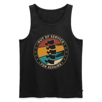 Binoic Spine Club - Men's Premium Organic Tank Top - black - Front - AI Model Male 178 light (178cm)