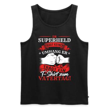 Witzige Vatertag Papa - Männer Premium Bio Tank Top - Schwarz - Vorne - AI Model Male 178 light (178cm)