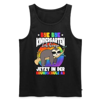 Grundschule Einschulung Schulkind Schulstart - Männer Premium Bio Tank Top - Schwarz - Vorne - Michal (187cm)