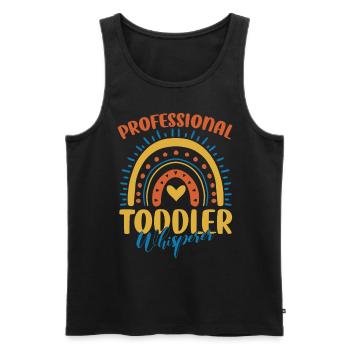 Professional Toddler Whisperer - Men's Premium Organic Tank Top - black - Front - Michal (187cm)