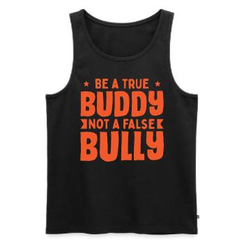 Be A True Buddy | Unity Day - Men's Premium Organic Tank Top - black - Front - AI Model Male 178 light (178cm)