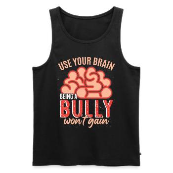 Ein Tyrann zu sein wird nicht gewinnen - Männer Premium Bio Tank Top - Schwarz - Vorne - Michal (187cm)