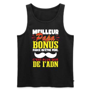 Meilleur Papa Bonus - Débardeur bio Premium Homme - noir - Devant - Michal (187cm)