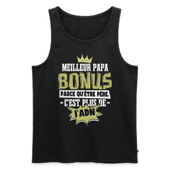 Meilleur Papa Bonus - Débardeur bio Premium Homme - noir - Devant - Michal (187cm)