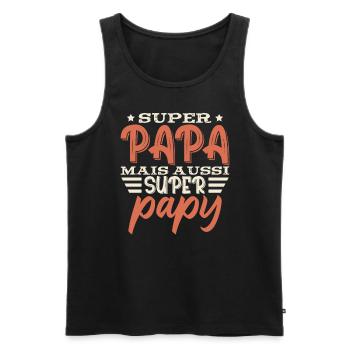 Papa Cadeaux De La Fête Des Pères Shirt Pour Papa - Débardeur bio Premium Homme - noir - Devant - Michal (187cm)