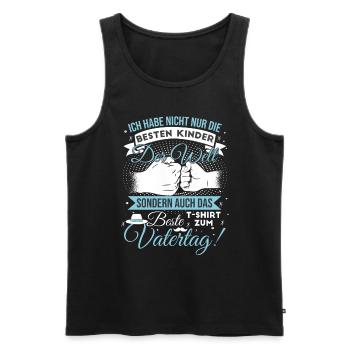 Vatertagsgeschenk Papa Vater Sprüche Familie - Männer Premium Bio Tank Top - Schwarz - Vorne - AI Model Male 178 light (178cm)