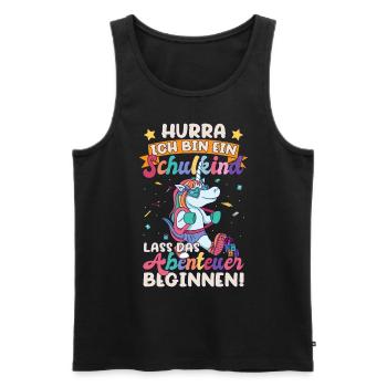 Ich bin ein Schulkind Einschulung - Männer Premium Bio Tank Top - Schwarz - Vorne - AI Model Male 178 light (178cm)