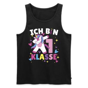 Ich bin 1. Klasse - Männer Premium Bio Tank Top - Schwarz - Vorne - Michal (187cm)