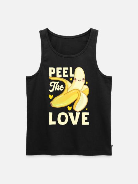 Peel The Love - Men's Premium Organic Tank Top - black