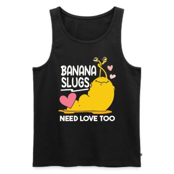 Les limaces de banane ont aussi besoin d’amour - Débardeur bio Premium Homme - noir - Devant - Michal (187cm)