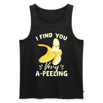 I Find You Very A-Peeling - Men's Premium Organic Tank Top - black - Front - AI Model Male 178 light (178cm)