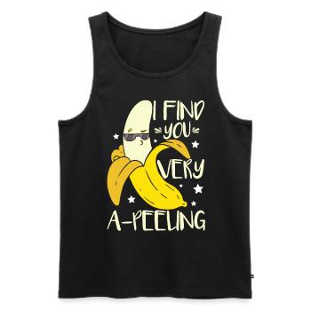 I Find You Very A-Peeling - Men's Premium Organic Tank Top - black - Front - AI Model Male 178 light (178cm)