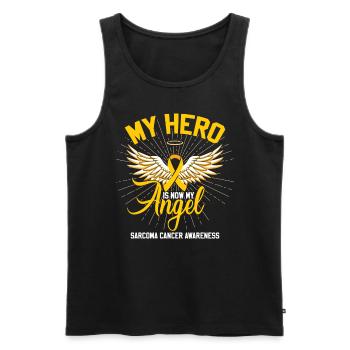 Sarcoma Cancer Awareness - Men's Premium Organic Tank Top - black - Front - AI Model Male 178 light (178cm)