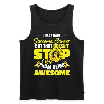I May Have Sarcoma Cancer - Men's Premium Organic Tank Top - black - Front - AI Model Male 178 light (178cm)