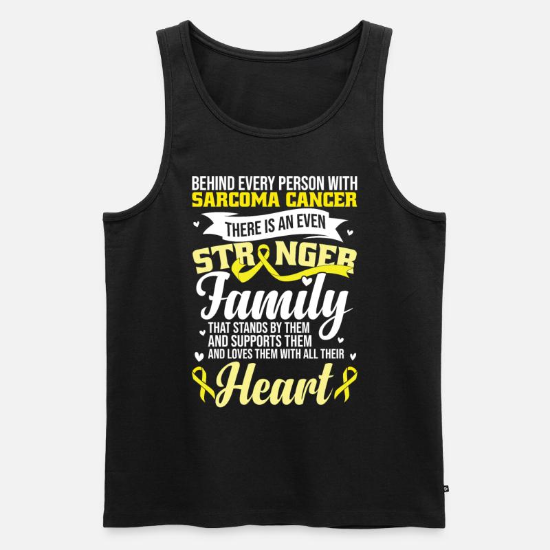 Sarcoma Cancer Support - Men's Premium Organic Tank Top - black