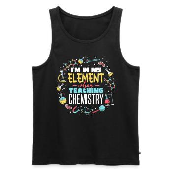 Enseignement de la chimie Professeur de chimiste - Débardeur bio Premium Homme - noir - Devant - Michal (187cm)