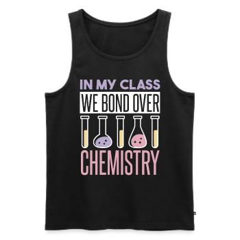 In meiner Klasse verbinden wir uns über Chemie - Männer Premium Bio Tank Top - Schwarz - Vorne - AI Model Male 178 light (178cm)