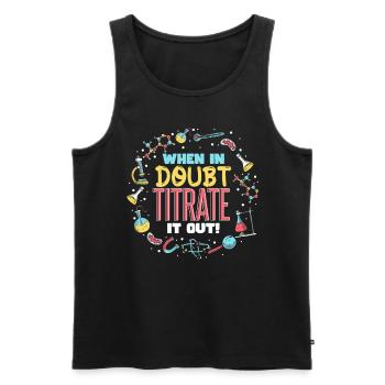En cas de doute, titrez-le - Débardeur bio Premium Homme - noir - Devant - Michal (187cm)