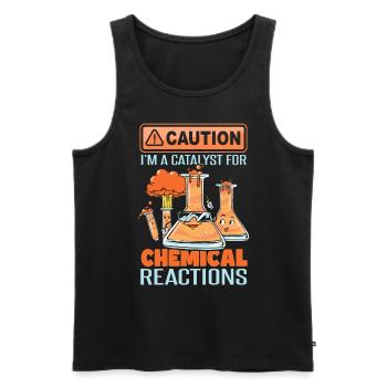 Je suis un catalyseur pour les réactions chimiques - Débardeur bio Premium Homme - noir - Devant - Michal (187cm)