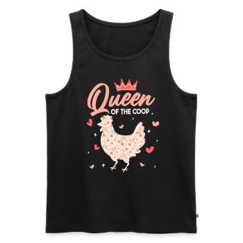 Queen Of The Coop - Men's Premium Organic Tank Top - black - Front - AI Model Male 178 light (178cm)