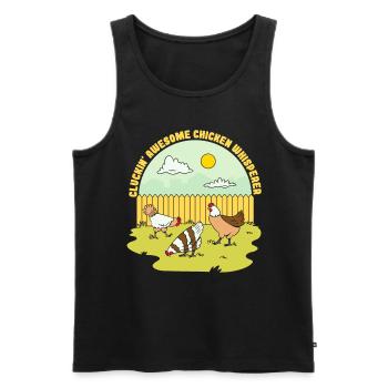 Cluckin Awesome Chicken Whisperer - Men's Premium Organic Tank Top - black - Front - Michal (187cm)