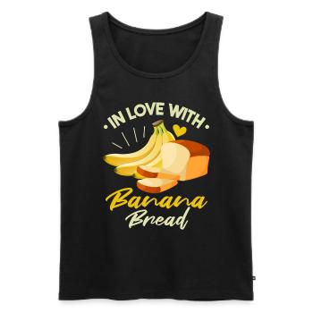 In Love With Banana Bread - Men's Premium Organic Tank Top - black - Front - AI Model Male 178 light (178cm)