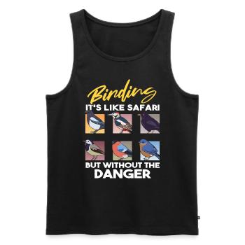 Vogelbeobachtung - Männer Premium Bio Tank Top - Schwarz - Vorne - AI Model Male 178 light (178cm)