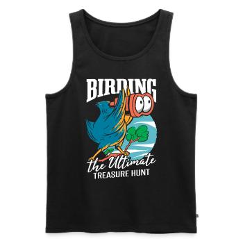 Lustige Vogelbeobachtung Vogelbeobachtung Vogelbeobachter - Männer Premium Bio Tank Top - Schwarz - Vorne - AI Model Male 178 light (178cm)