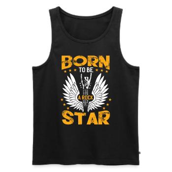 Born To Be A Rock Star Kids Guitariste Rock - Débardeur bio Premium Homme - noir - Devant - AI Model Male 178 light (178cm)