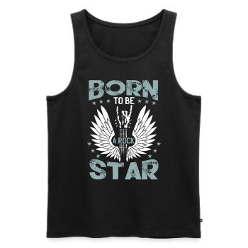 Born To Be A Rock Star Gift Guitariste - Débardeur bio Premium Homme - noir - Devant - Michal (187cm)