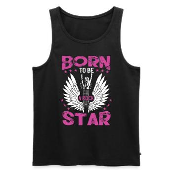 Born To Be A Rock Star Girl Guitar - Men's Premium Organic Tank Top - black - Front - AI Model Male 178 light (178cm)