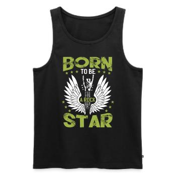 Né pour être un guitariste rock star - Débardeur bio Premium Homme - noir - Devant - AI Model Male 178 light (178cm)