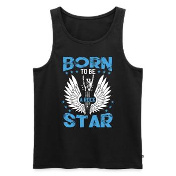 Born To Be A Rock Star Boy Kids Guitar - Men's Premium Organic Tank Top - black - Front - AI Model Male 178 light (178cm)