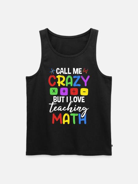 I Love Teaching Math - Men's Premium Organic Tank Top - black